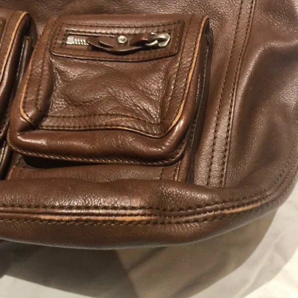 Theory Brown Leather Crossbody Bag with Sophisticated Design - Picture 6 of 12